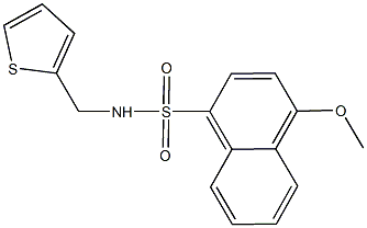 4-methoxy-N-(2-thienylmethyl)-1-naphthalenesulfonamide 结构式