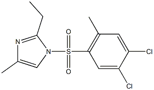 1-[(4,5-dichloro-2-methylphenyl)sulfonyl]-2-ethyl-4-methyl-1H-imidazole 结构式