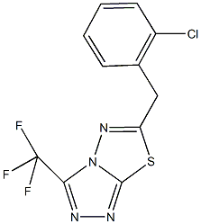 6-(2-chlorobenzyl)-3-(trifluoromethyl)[1,2,4]triazolo[3,4-b][1,3,4]thiadiazole 结构式