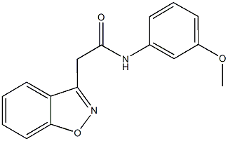 2-(1,2-benzisoxazol-3-yl)-N-(3-methoxyphenyl)acetamide 结构式