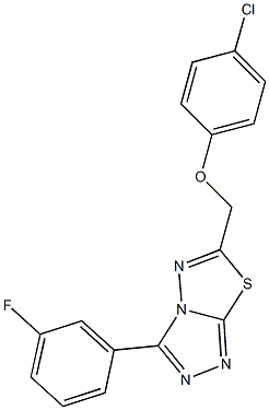 6-[(4-chlorophenoxy)methyl]-3-(3-fluorophenyl)[1,2,4]triazolo[3,4-b][1,3,4]thiadiazole 结构式