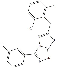 6-(2-chloro-6-fluorobenzyl)-3-(3-fluorophenyl)[1,2,4]triazolo[3,4-b][1,3,4]thiadiazole 结构式