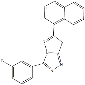 3-(3-fluorophenyl)-6-(1-naphthyl)[1,2,4]triazolo[3,4-b][1,3,4]thiadiazole 结构式