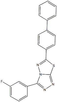 6-[1,1'-biphenyl]-4-yl-3-(3-fluorophenyl)[1,2,4]triazolo[3,4-b][1,3,4]thiadiazole 结构式