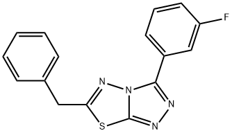 6-benzyl-3-(3-fluorophenyl)[1,2,4]triazolo[3,4-b][1,3,4]thiadiazole 结构式