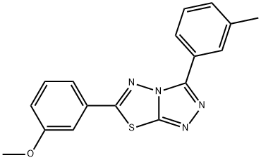 methyl 3-[3-(3-methylphenyl)[1,2,4]triazolo[3,4-b][1,3,4]thiadiazol-6-yl]phenyl ether 结构式
