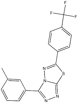 3-(3-methylphenyl)-6-[4-(trifluoromethyl)phenyl][1,2,4]triazolo[3,4-b][1,3,4]thiadiazole 结构式