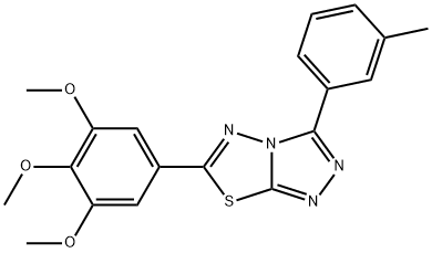 3-(3-methylphenyl)-6-(3,4,5-trimethoxyphenyl)[1,2,4]triazolo[3,4-b][1,3,4]thiadiazole 结构式