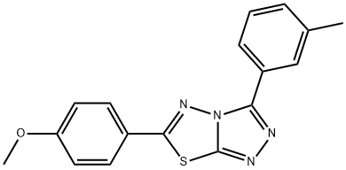 methyl 4-[3-(3-methylphenyl)[1,2,4]triazolo[3,4-b][1,3,4]thiadiazol-6-yl]phenyl ether 结构式