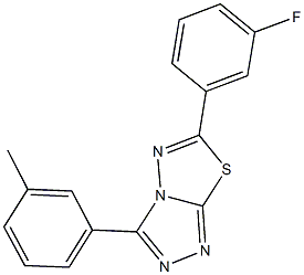 6-(3-fluorophenyl)-3-(3-methylphenyl)[1,2,4]triazolo[3,4-b][1,3,4]thiadiazole 结构式