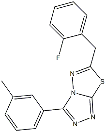 6-(2-fluorobenzyl)-3-(3-methylphenyl)[1,2,4]triazolo[3,4-b][1,3,4]thiadiazole 结构式