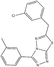 6-(3-chlorobenzyl)-3-(3-methylphenyl)[1,2,4]triazolo[3,4-b][1,3,4]thiadiazole 结构式