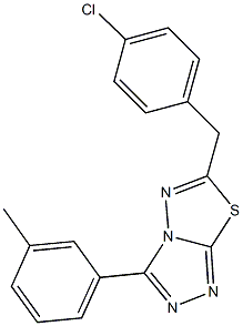 6-(4-chlorobenzyl)-3-(3-methylphenyl)[1,2,4]triazolo[3,4-b][1,3,4]thiadiazole 结构式