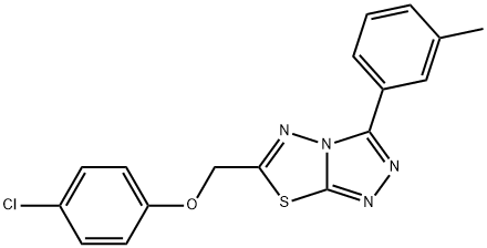 6-[(4-chlorophenoxy)methyl]-3-(3-methylphenyl)[1,2,4]triazolo[3,4-b][1,3,4]thiadiazole 结构式