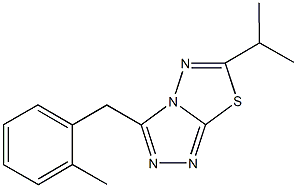 6-isopropyl-3-(2-methylbenzyl)[1,2,4]triazolo[3,4-b][1,3,4]thiadiazole 结构式