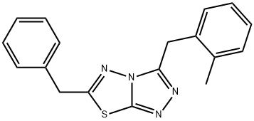 6-benzyl-3-(2-methylbenzyl)[1,2,4]triazolo[3,4-b][1,3,4]thiadiazole 结构式