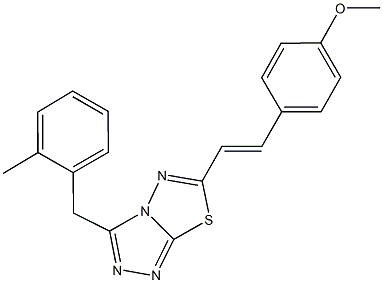 6-[2-(4-methoxyphenyl)vinyl]-3-(2-methylbenzyl)[1,2,4]triazolo[3,4-b][1,3,4]thiadiazole 结构式