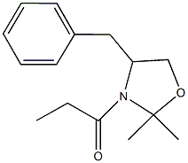 4-benzyl-2,2-dimethyl-3-propionyl-1,3-oxazolidine 结构式