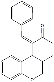 10-benzylidene-6,6a,7,8,10,10a-hexahydro-9H-benzo[c]chromen-9-one 结构式