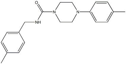 N-(4-methylbenzyl)-4-(4-methylphenyl)-1-piperazinecarboxamide 结构式