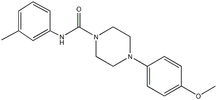 4-(4-methoxyphenyl)-N-(3-methylphenyl)-1-piperazinecarboxamide 结构式