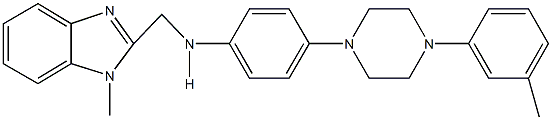 N-[(1-methyl-1H-benzimidazol-2-yl)methyl]-N-{4-[4-(3-methylphenyl)-1-piperazinyl]phenyl}amine 结构式