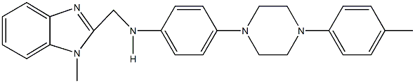 N-[(1-methyl-1H-benzimidazol-2-yl)methyl]-N-{4-[4-(4-methylphenyl)-1-piperazinyl]phenyl}amine 结构式