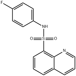 N-(4-fluorophenyl)-8-quinolinesulfonamide 结构式