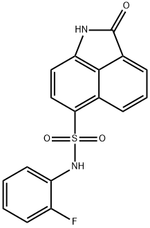 N-(2-fluorophenyl)-2-oxo-1,2-dihydrobenzo[cd]indole-6-sulfonamide 结构式