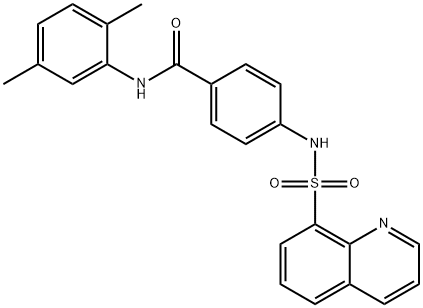 N-(2,5-dimethylphenyl)-4-[(8-quinolinylsulfonyl)amino]benzamide 结构式