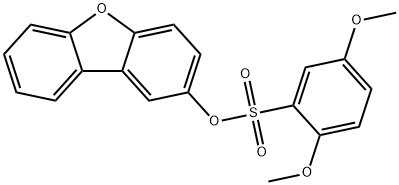 dibenzo[b,d]furan-2-yl 2,5-dimethoxybenzenesulfonate 结构式