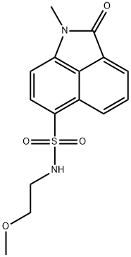 N-(2-methoxyethyl)-1-methyl-2-oxo-1,2-dihydrobenzo[cd]indole-6-sulfonamide 结构式