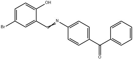 {4-[(5-bromo-2-hydroxybenzylidene)amino]phenyl}(phenyl)methanone 结构式