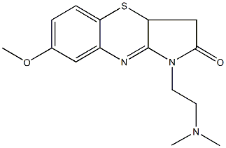 1-[2-(dimethylamino)ethyl]-7-methoxy-3,3a-dihydropyrrolo[3,2-b][1,4]benzothiazin-2(1H)-one 结构式