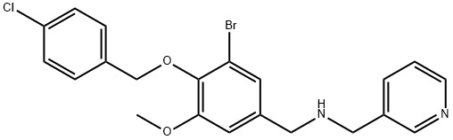 N-{3-bromo-4-[(4-chlorobenzyl)oxy]-5-methoxybenzyl}-N-(3-pyridinylmethyl)amine 结构式