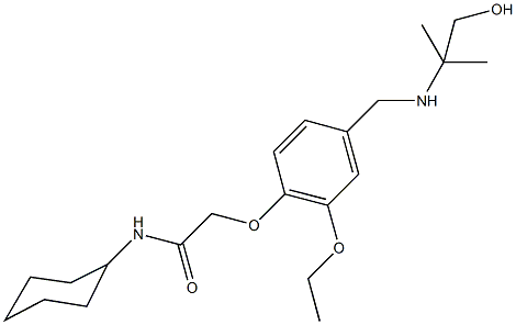 N-cyclohexyl-2-(2-ethoxy-4-{[(2-hydroxy-1,1-dimethylethyl)amino]methyl}phenoxy)acetamide 结构式