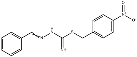 4-nitrobenzyl N'-benzylidenehydrazonothiocarbamate 结构式