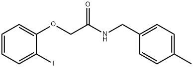 2-(2-iodophenoxy)-N-(4-methylbenzyl)acetamide 结构式