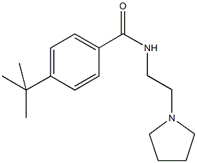 4-tert-butyl-N-[2-(1-pyrrolidinyl)ethyl]benzamide 结构式
