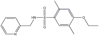 4-ethoxy-2,5-dimethyl-N-(2-pyridinylmethyl)benzenesulfonamide 结构式