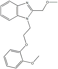 2-(methoxymethyl)-1-[2-(2-methoxyphenoxy)ethyl]-1H-benzimidazole 结构式