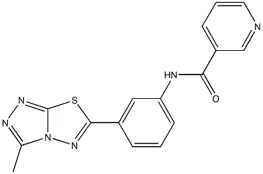 N-[3-(3-methyl[1,2,4]triazolo[3,4-b][1,3,4]thiadiazol-6-yl)phenyl]nicotinamide 结构式