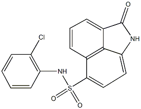 N-(2-chlorophenyl)-2-oxo-1,2-dihydrobenzo[cd]indole-6-sulfonamide 结构式