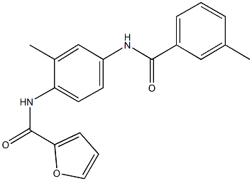 N-{2-methyl-4-[(3-methylbenzoyl)amino]phenyl}-2-furamide 结构式