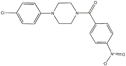 1-(4-chlorophenyl)-4-{4-nitrobenzoyl}piperazine 结构式