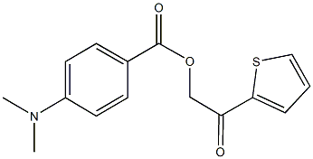 2-oxo-2-(2-thienyl)ethyl 4-(dimethylamino)benzoate 结构式