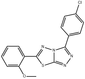 2-[3-(4-chlorophenyl)[1,2,4]triazolo[3,4-b][1,3,4]thiadiazol-6-yl]phenyl methyl ether 结构式