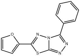 6-(2-furyl)-3-phenyl[1,2,4]triazolo[3,4-b][1,3,4]thiadiazole 结构式