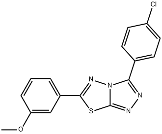 3-[3-(4-chlorophenyl)[1,2,4]triazolo[3,4-b][1,3,4]thiadiazol-6-yl]phenyl methyl ether 结构式