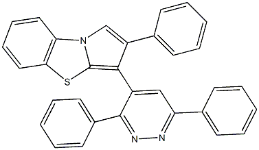 3-(3,6-diphenyl-4-pyridazinyl)-2-phenylpyrrolo[2,1-b][1,3]benzothiazole 结构式